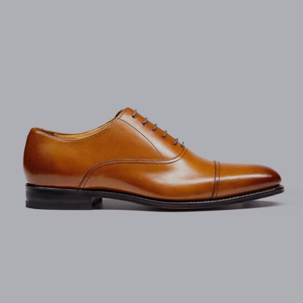 Charles Tyrwhitt Men's Leather Oxford Shoes Tan